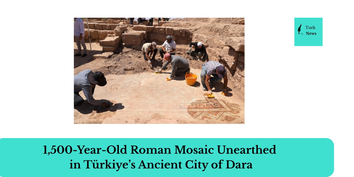 1,500-Year-Old Roman Mosaic Unearthed in Türkiye’s Ancient City of Dara