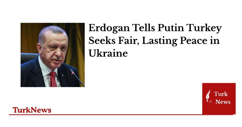 Erdogan Tells Putin Turkey Seeks Fair, Lasting Peace in Ukraine